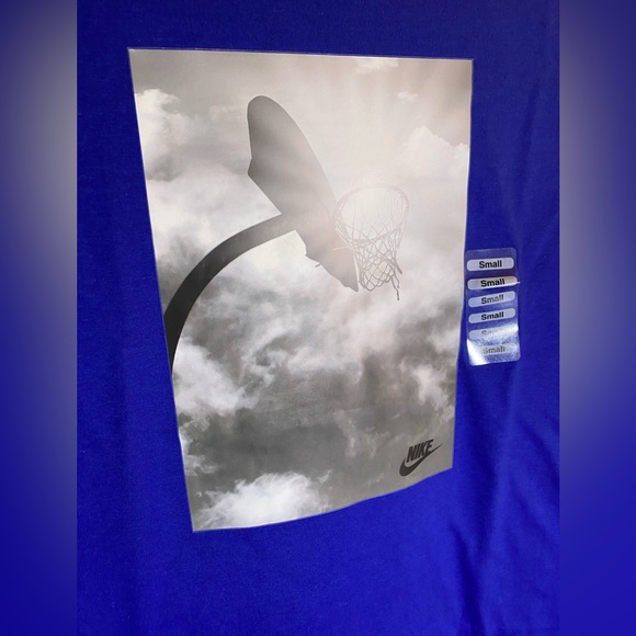 Nike Men's Blue Old Royal Basketball Court Graphic Tee T-Shirt Sz S $30. - Picture 3 of 7